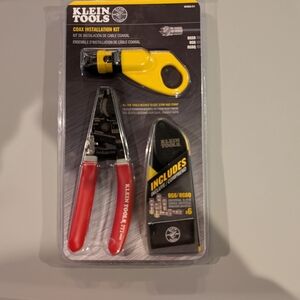 Klein Tools Coax Installation Kit - Red and Yellow Multi Cable Cutter